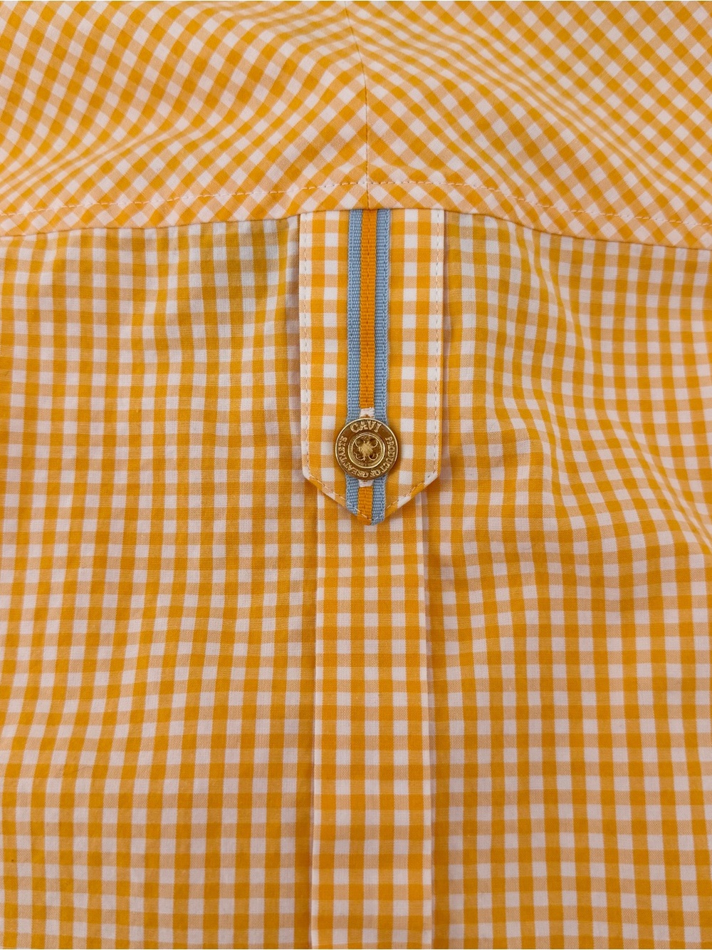 Cavi Men 4XL Shirt Short Sleeve Orange White Gingham Plaid Urban Streetwear Flaw - Picture 10 of 16